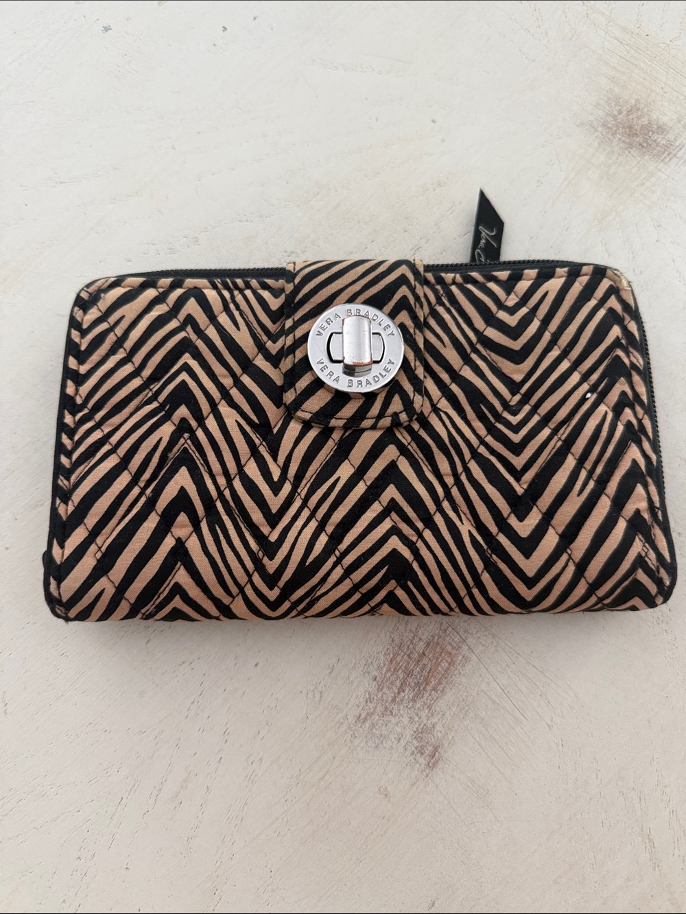 Vera Bradley animal zebra print zippered wallet organizer